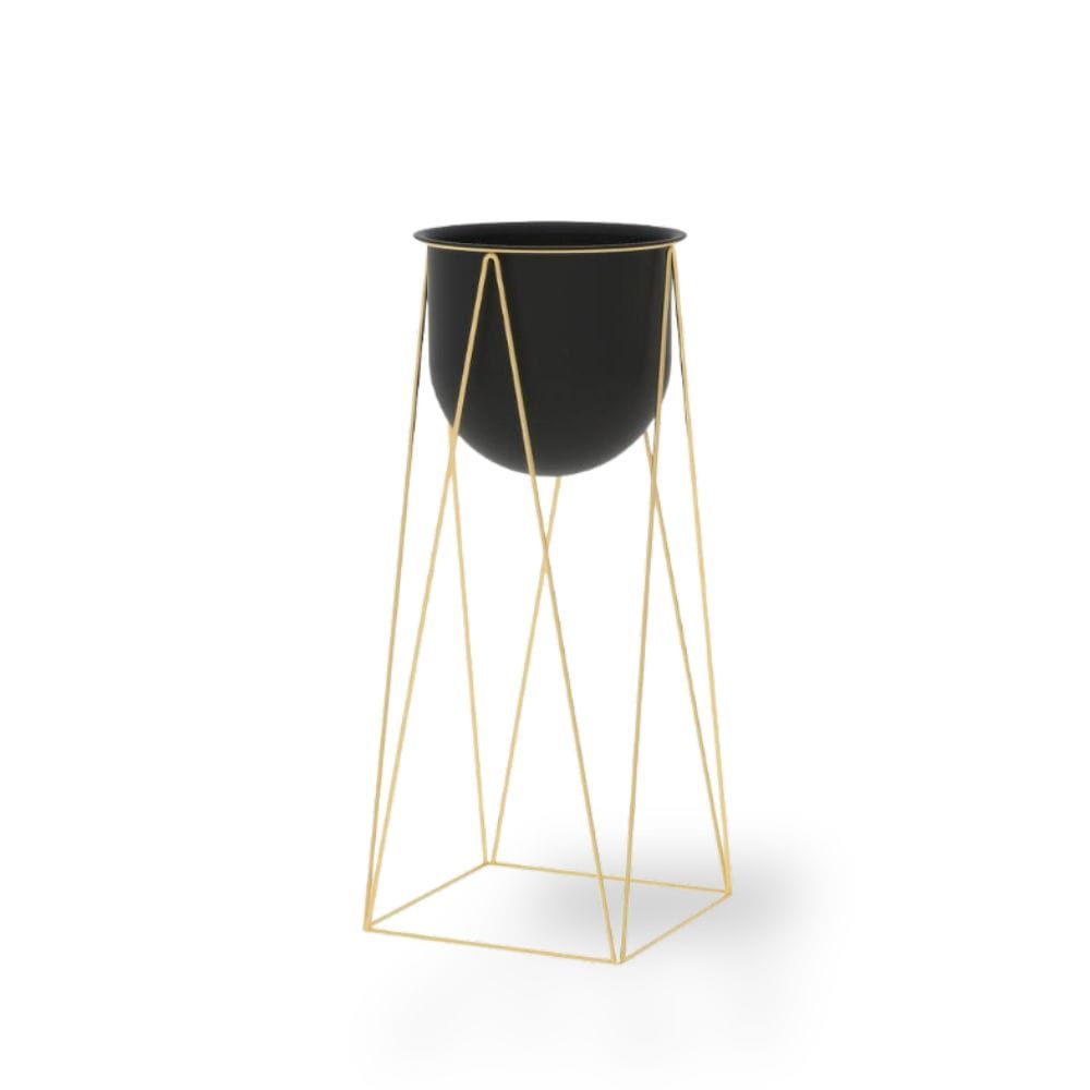 Ma boutique cache-pot sur pied noir haut