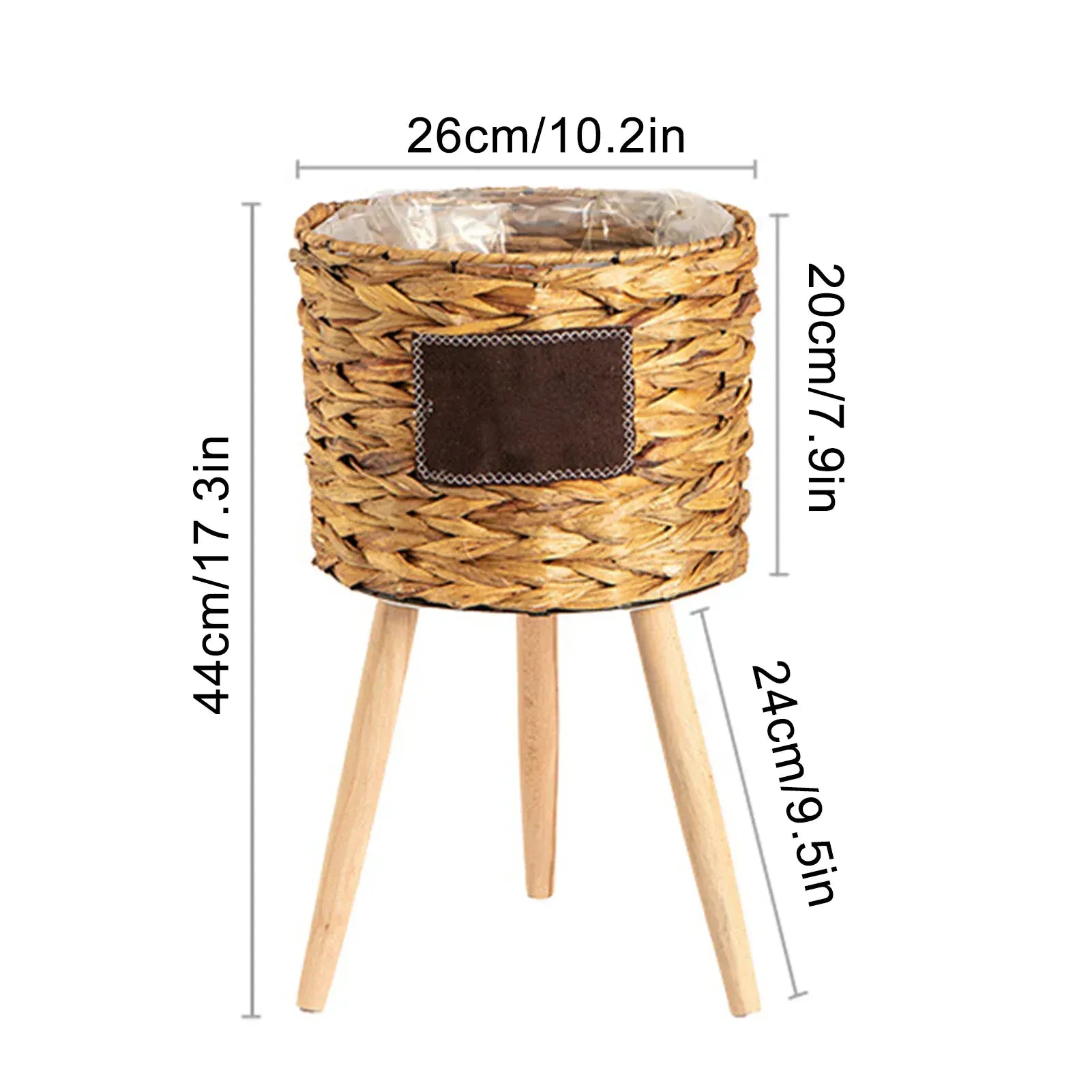 Ma boutique Moyen cache-pot tressé sur pied