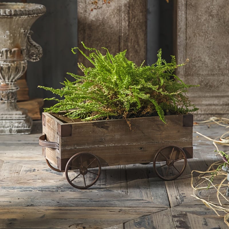 Ma boutique Cache pot vintage rectangulaire bois