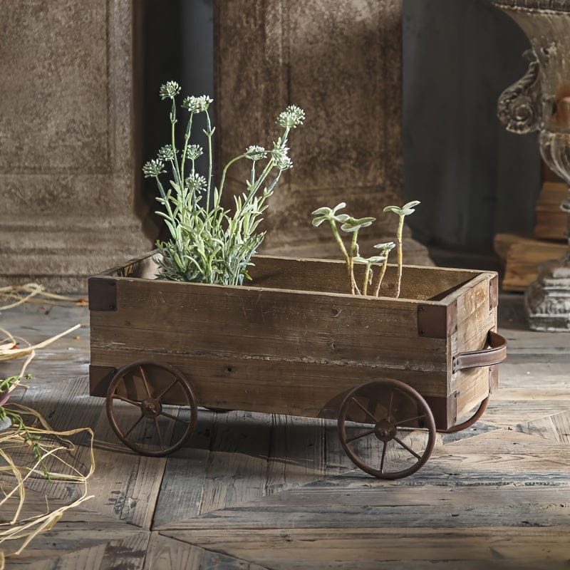 Ma boutique Cache pot vintage rectangulaire bois