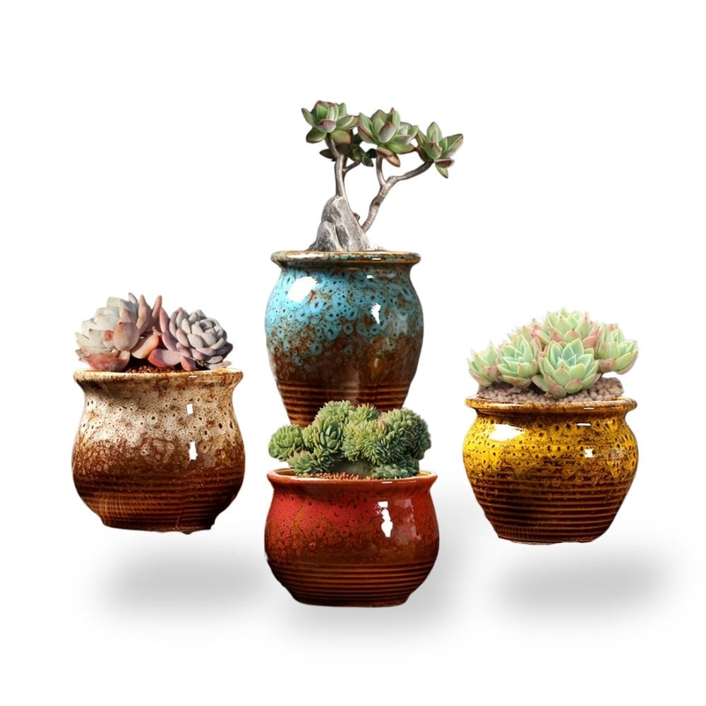 Ma boutique 4 pots Cache pots céramique différentes formes