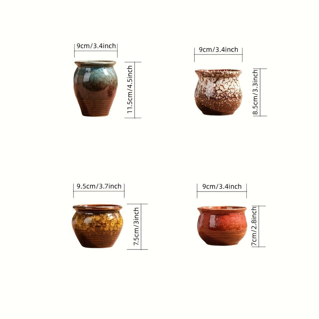 Ma boutique 4 pots Cache pots céramique différentes formes