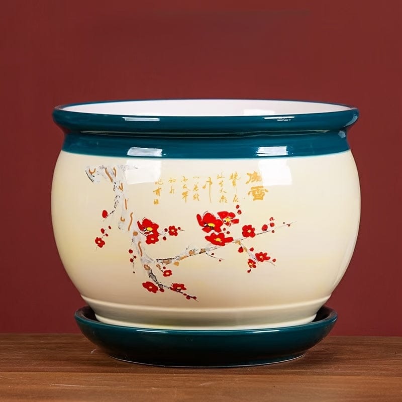 Ma boutique 1 Grand cache pot céramique style japonais