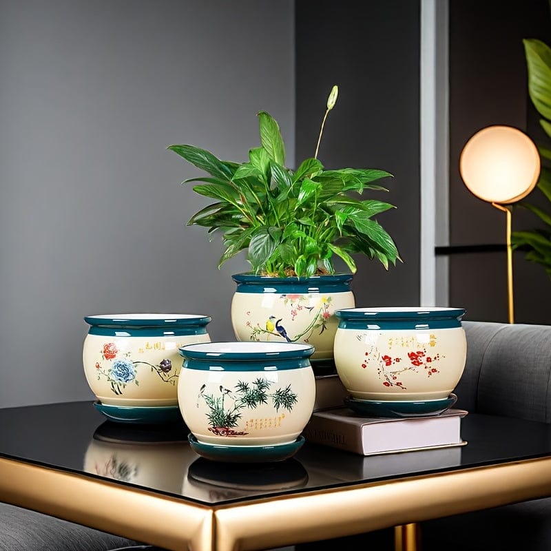 Ma boutique Grand cache pot céramique style japonais