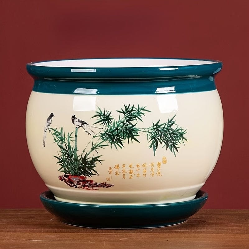 Ma boutique 2 Grand cache pot céramique style japonais