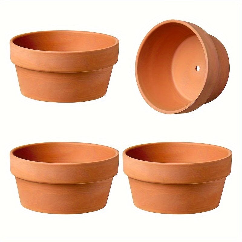 Ma boutique D11.5 | H6cm / 4 lot 4 cache-pots terre cuite