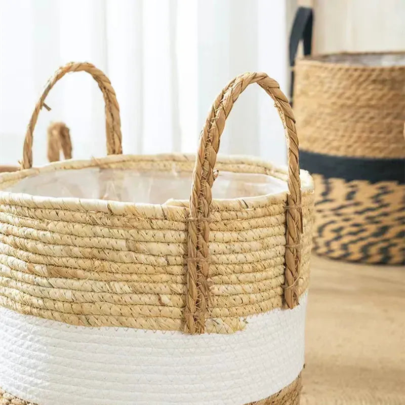 Ma boutique panier en osier cache pot