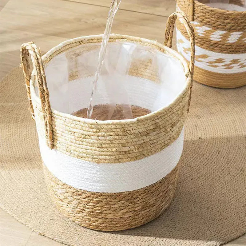 Ma boutique panier en osier cache pot