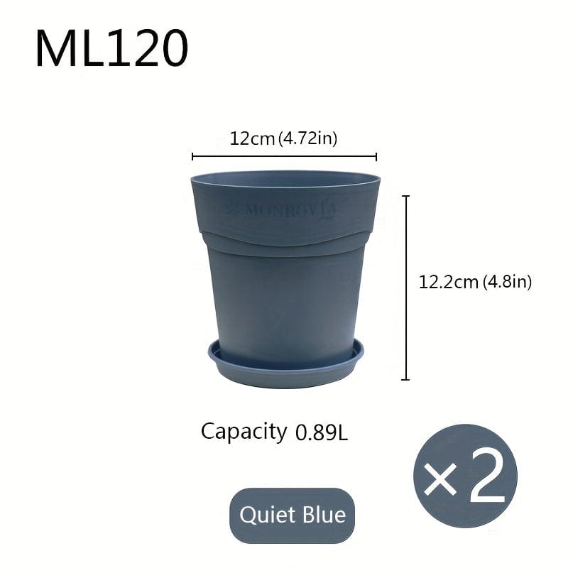 Ma boutique Bleu / 12x12.2cm Pot en plastique pour plantes extérieur