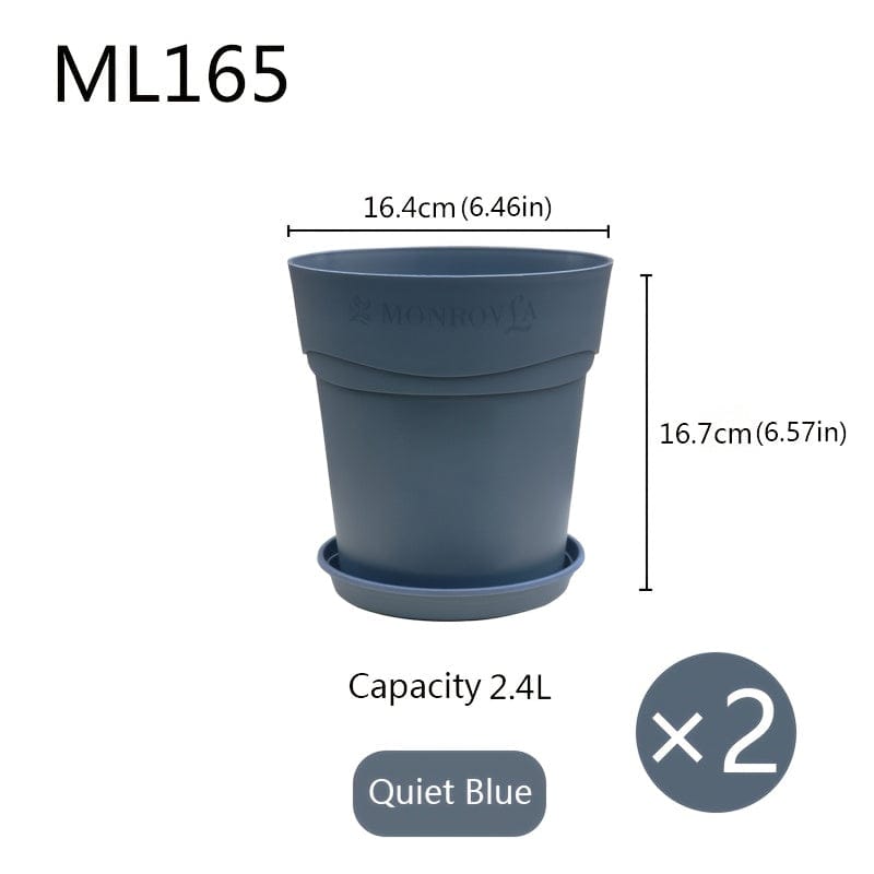 Ma boutique Bleu / 16.4x16.7cm Pot en plastique pour plantes extérieur