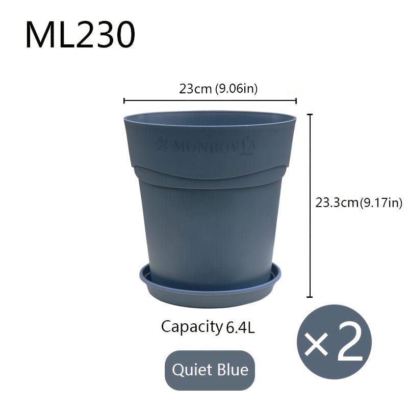 Ma boutique Bleu / 23x23.3cm Pot en plastique pour plantes extérieur