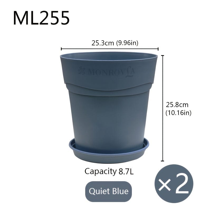 Ma boutique Bleu / 25.3x25.8cm Pot en plastique pour plantes extérieur