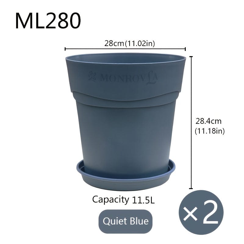 Ma boutique Bleu / 28x28.4cm Pot en plastique pour plantes extérieur