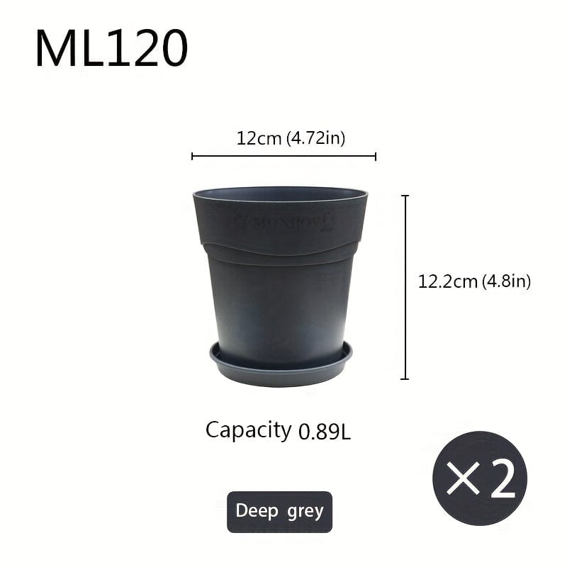 Ma boutique Gris / 12x12.2cm Pot en plastique pour plantes extérieur