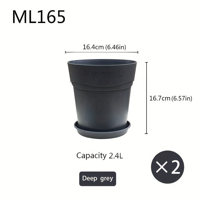 Ma boutique Gris / 16.4x16.7cm Pot en plastique pour plantes extérieur