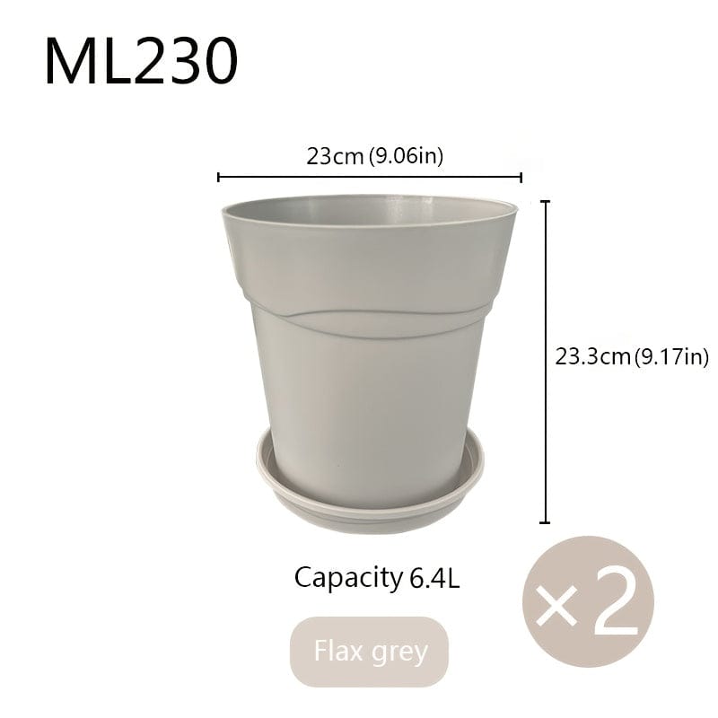 Ma boutique Vert clair / 23x23.3cm Pot en plastique pour plantes extérieur