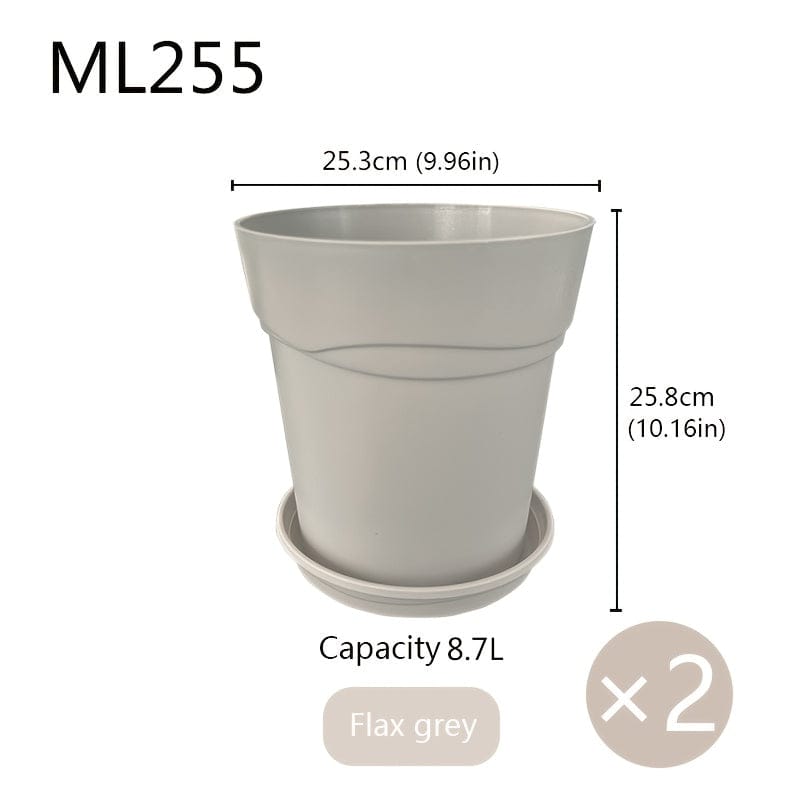 Ma boutique Vert clair / 25.3x25.8cm Pot en plastique pour plantes extérieur