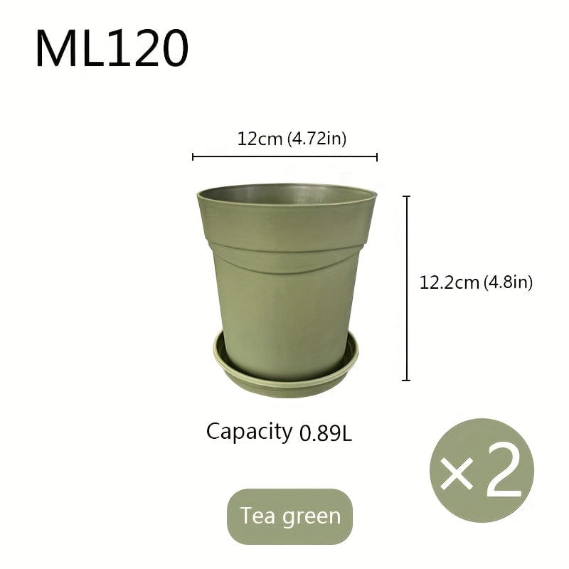 Ma boutique Vert thé / 12x12.2cm Pot en plastique pour plantes extérieur