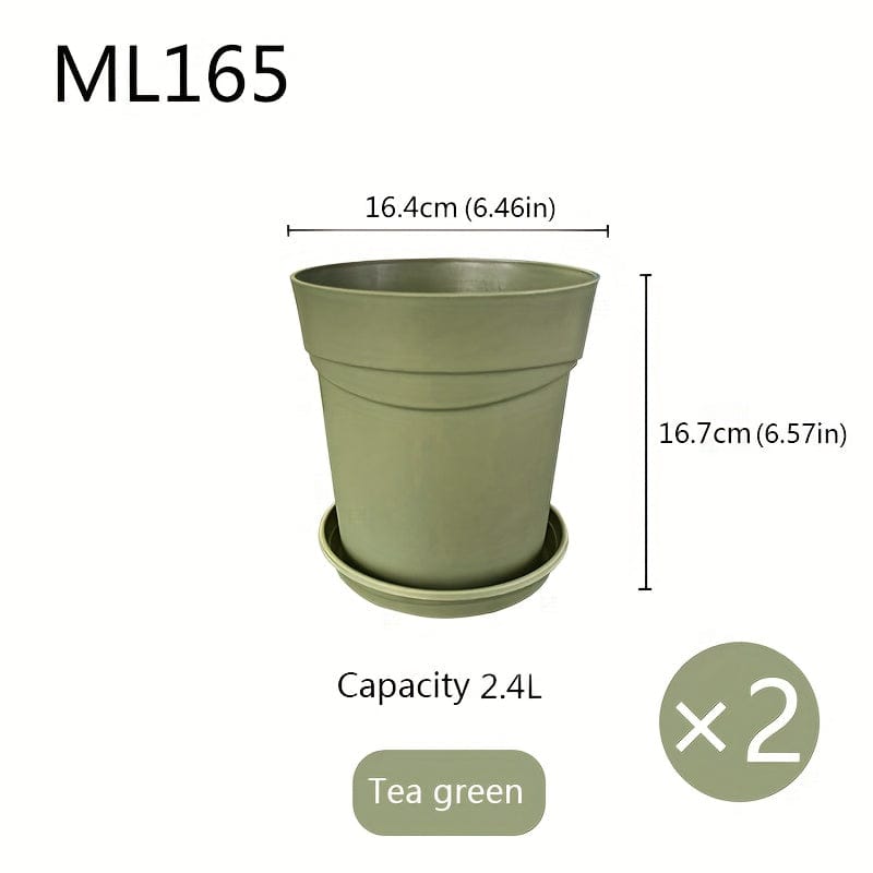 Ma boutique Vert thé / 16.4x16.7cm Pot en plastique pour plantes extérieur