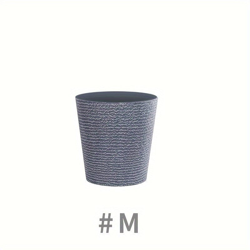 Ma boutique M pot pour plante en plastique gris