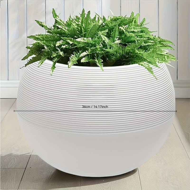 Ma boutique Blanc 36 cm pot spherique pour plante